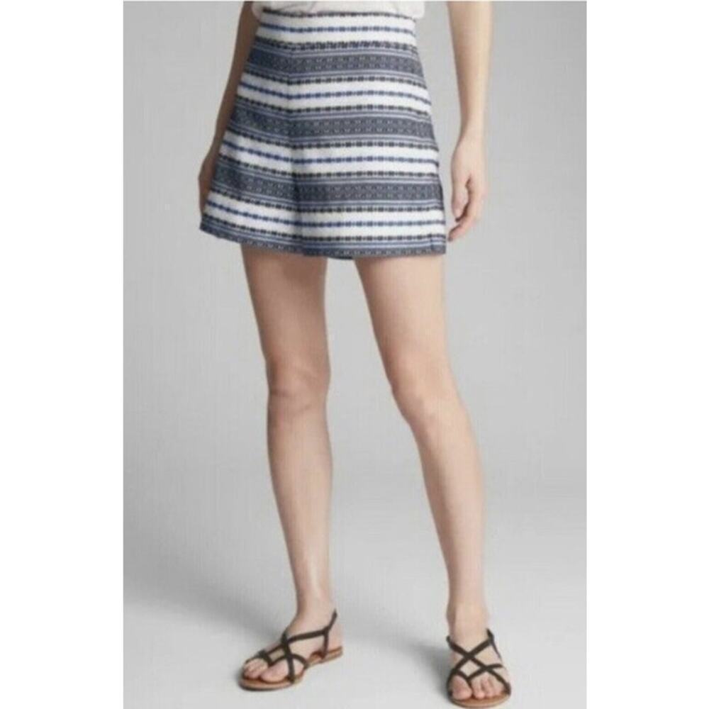 Gap 2 Woven Shorts high rise side zipper Embroidered Boho Womens 2